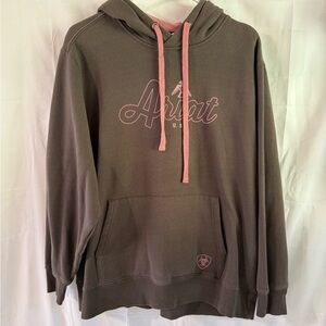 Ariat Women's Brown and Pink Hoodie